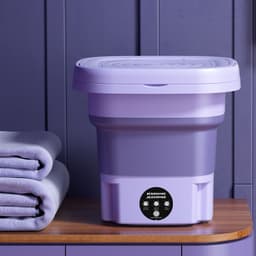 image-Small Folding Washing Machine - 8L Mint Green
