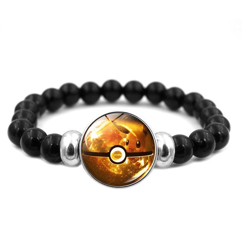 image-Bracelet Male and Female Students Creative Beaded Bracelet Two-dimensional Anime Pokémon Hand Jewelry