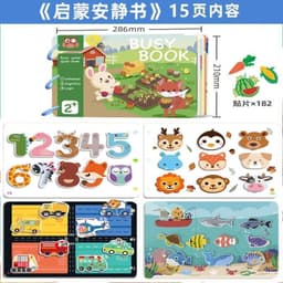 image-Baby Quiet Book Velcro - Cognitive Early Education 3-6Y
