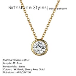 image-JUJIE Rhinestone Necklace - Rose Gold Geometric