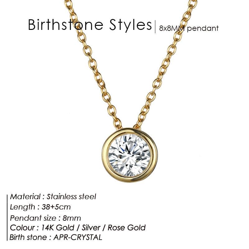 image-JUJIE Rhinestone Necklace - Rose Gold Geometric