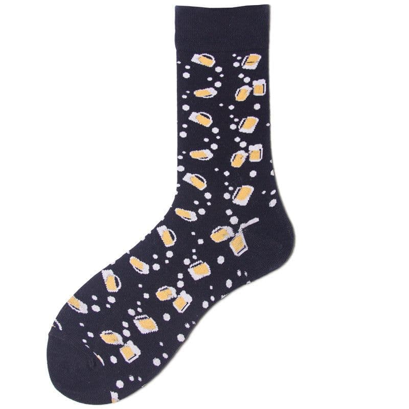 image-Cotton Socks Men's Mid-Tube Casual - Cityscape