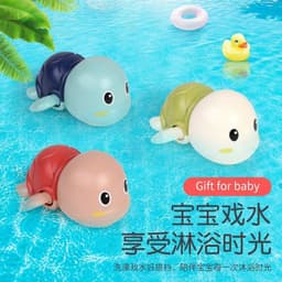 image-Baby Bath Toys Set - Turtle Dolphin Duck Frog