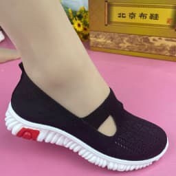 image-Old Beijing cloth shoes women's summer casual shoes breathable elderly soft bottom non-slip mesh shoes round toe mother's outerwear for walking