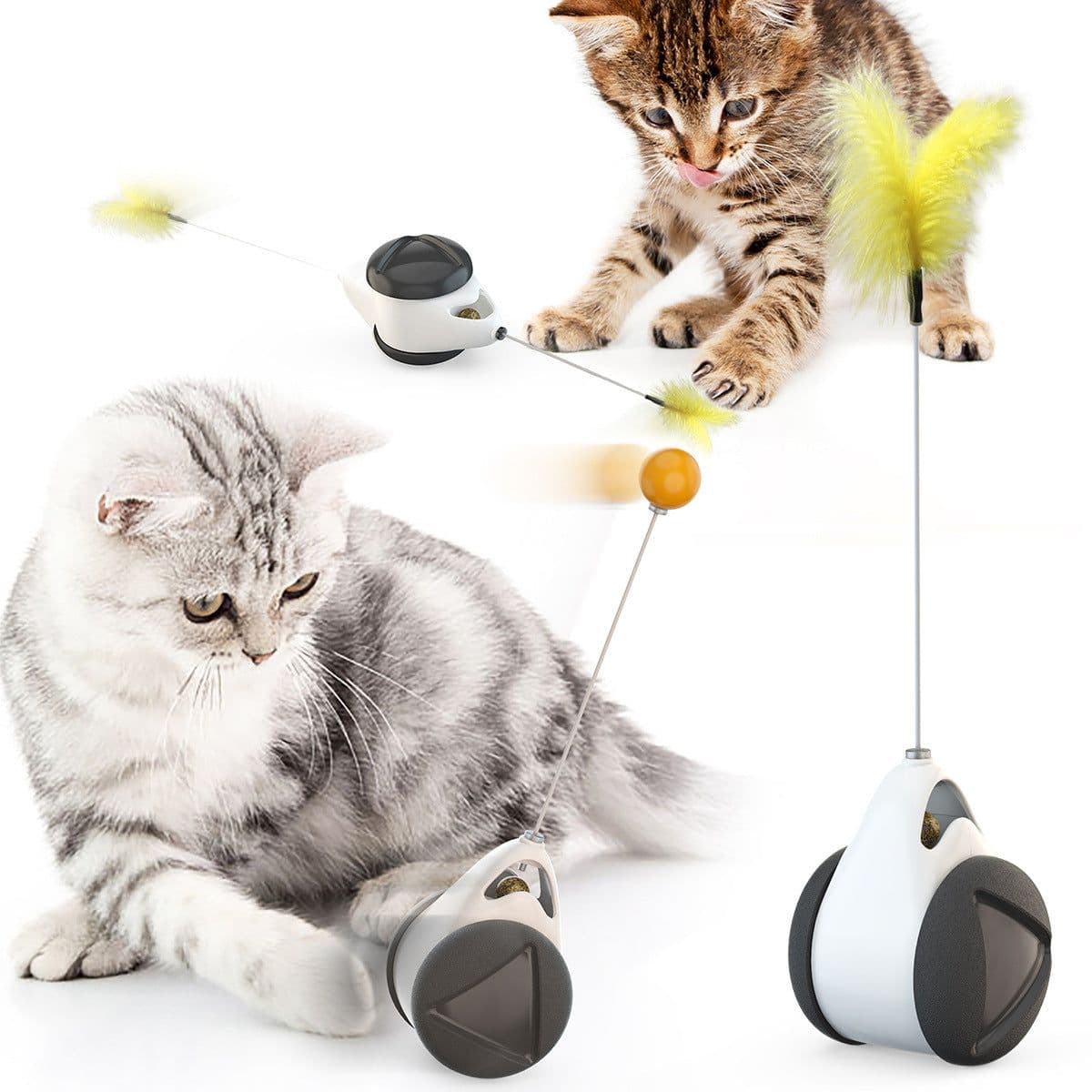 image-Wholesale Pet Supplies Manufacturers New Puppy Toys To Amuse Cats Slow Food Leakage Device Windmill Turntable