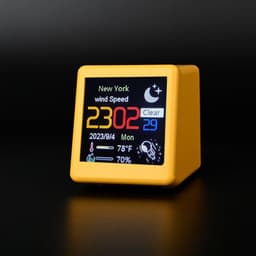 image-BeFunS Smart Weather Station - Pink 45*45*60 WIFI Clock