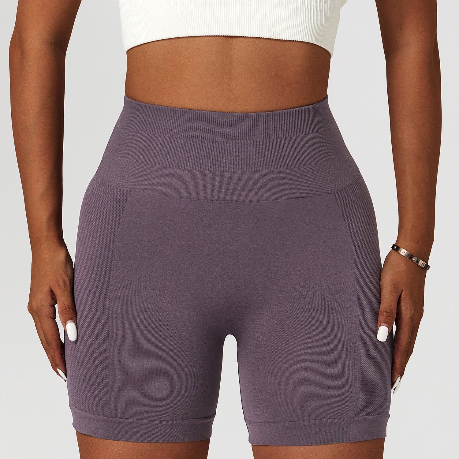 image-Yoga Shorts - Summer Running Tights, Breathable High Waist, Versatile Sports Pants, Far Mountain Ash