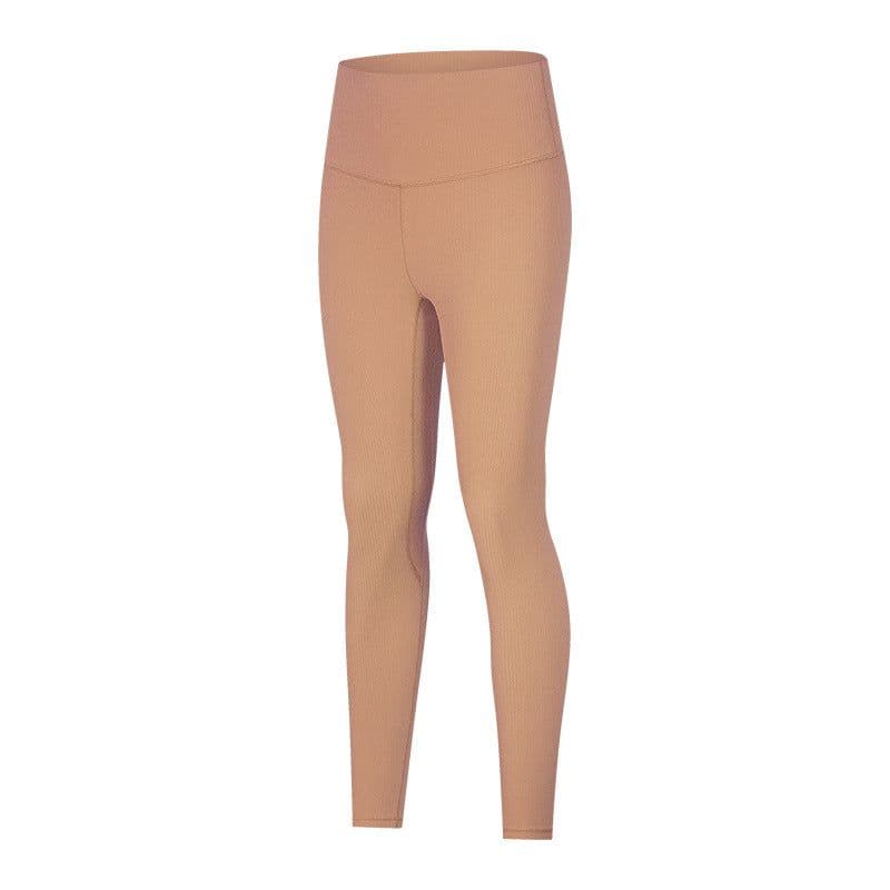 image-SPR Women's Ribbed Yoga Tights - High-Elastic
