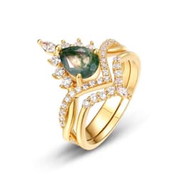 image-Wilson S925 Silver Agate Ring - Size 8 Women