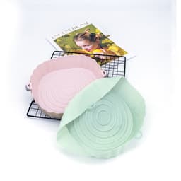 image-Air Fryer Pad - Silicone Baking Tray - Multi-Functional Barbecue Mat - High Temp Reusable