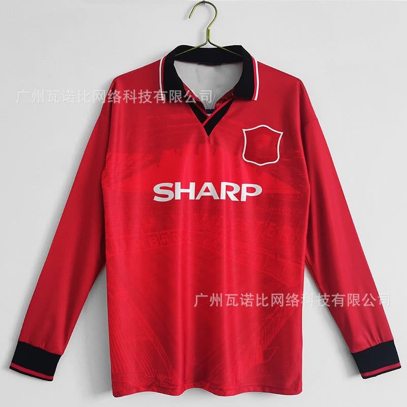 image-Football Jersey - Retro Home Away Long Sleeve Polyester