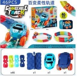 image-Kids Electric Track Car Set - DIY Climbing Coaster