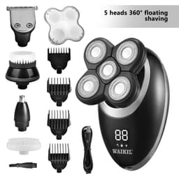 image-Five In One Waterproof Smart Razor For Men Seven Blade Electric Shaver