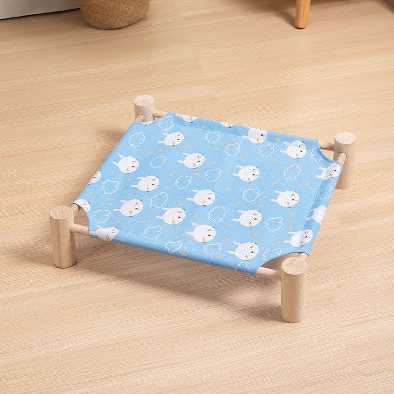 image-Pet Camp Bed - Removable Washable Wooden Dog Cat House