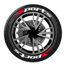 image-SPORTS Tire Letter Stickers - PVC 8 Sets DIY Decoration