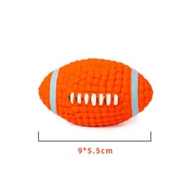 image-EETOYS Latex Rugby Tennis Dog Toy - Melon Large Sound Ball Pet