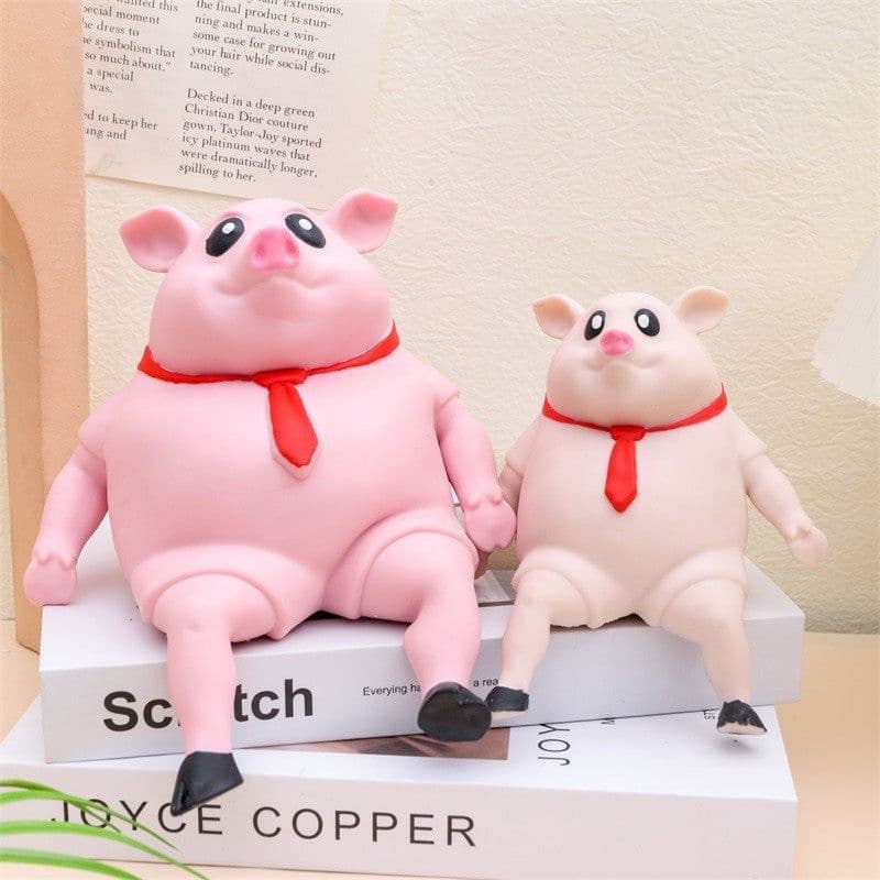 image-Net Red Creative Cute Red Scarf Inspirational Pig Ornament Simulation Pig Animal Student Gift Birthday Gift Wholesale