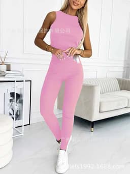 image-Women's 2024 Slim Hooded Sweatshirt Three-Piece Set