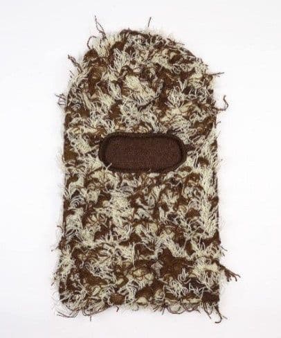 image-Camouflage Knitted Balaclava Hat - Polyester Coffee