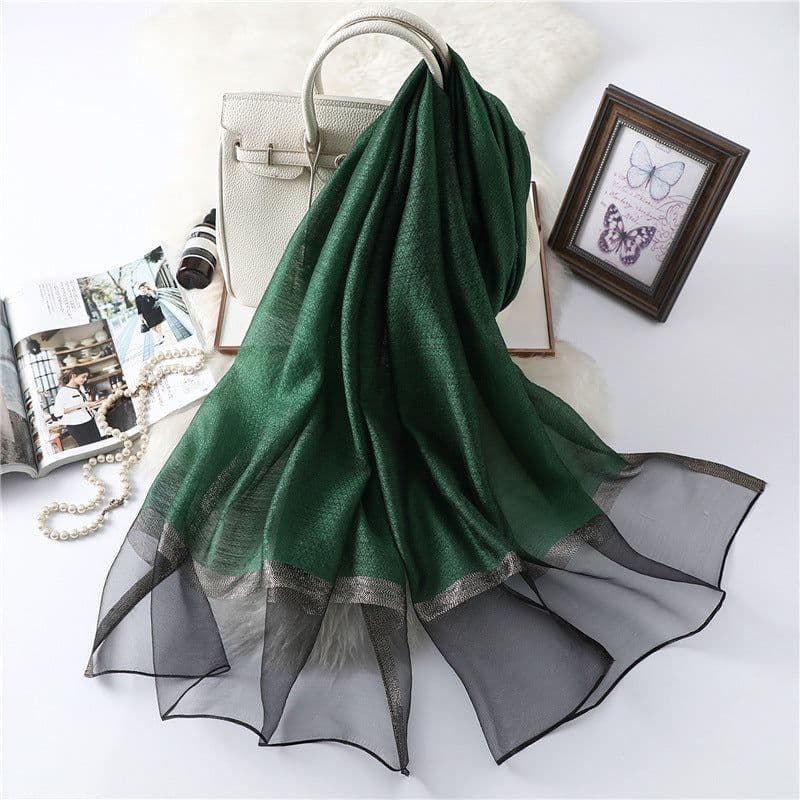 image-Polyester Long Scarf - Light Grey 90x200cm