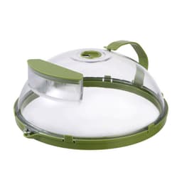 image-Microwave Oven Heating Cover with Handle - Green Large 30*11cm