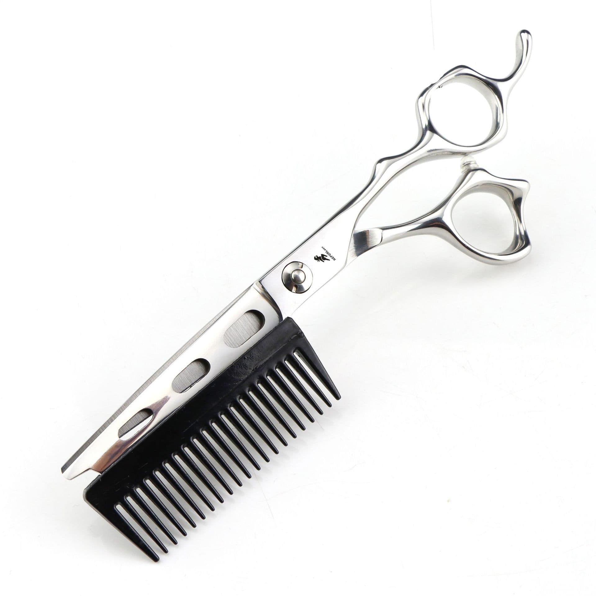 image-6.0" Hairdressing Scissors - Flat Comb Style