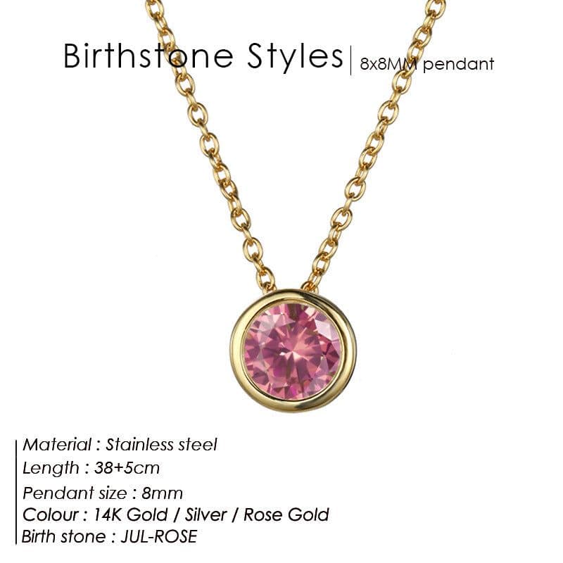 image-E-Manco Light Yellow Titanium Steel Necklace - Rose Gold Stainless Steel Cross Chain