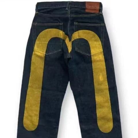 image-European and American hip-hop American style first year classic niche ins print men and women loose trendy trousers cool jeans