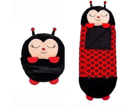 image-Children's Sleeping Bag Cocoon Panda Coral Fleece