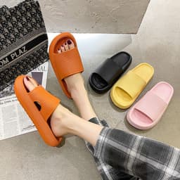 image-Women's Slippers - Orange 44-45 EVA Thick-Soled Flip Flops