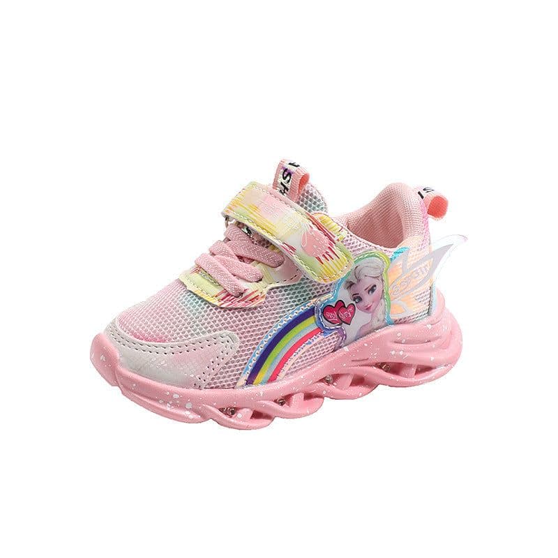 image-Girls Glow Shoes With Lights Mesh Breathable Sneakers 26 30