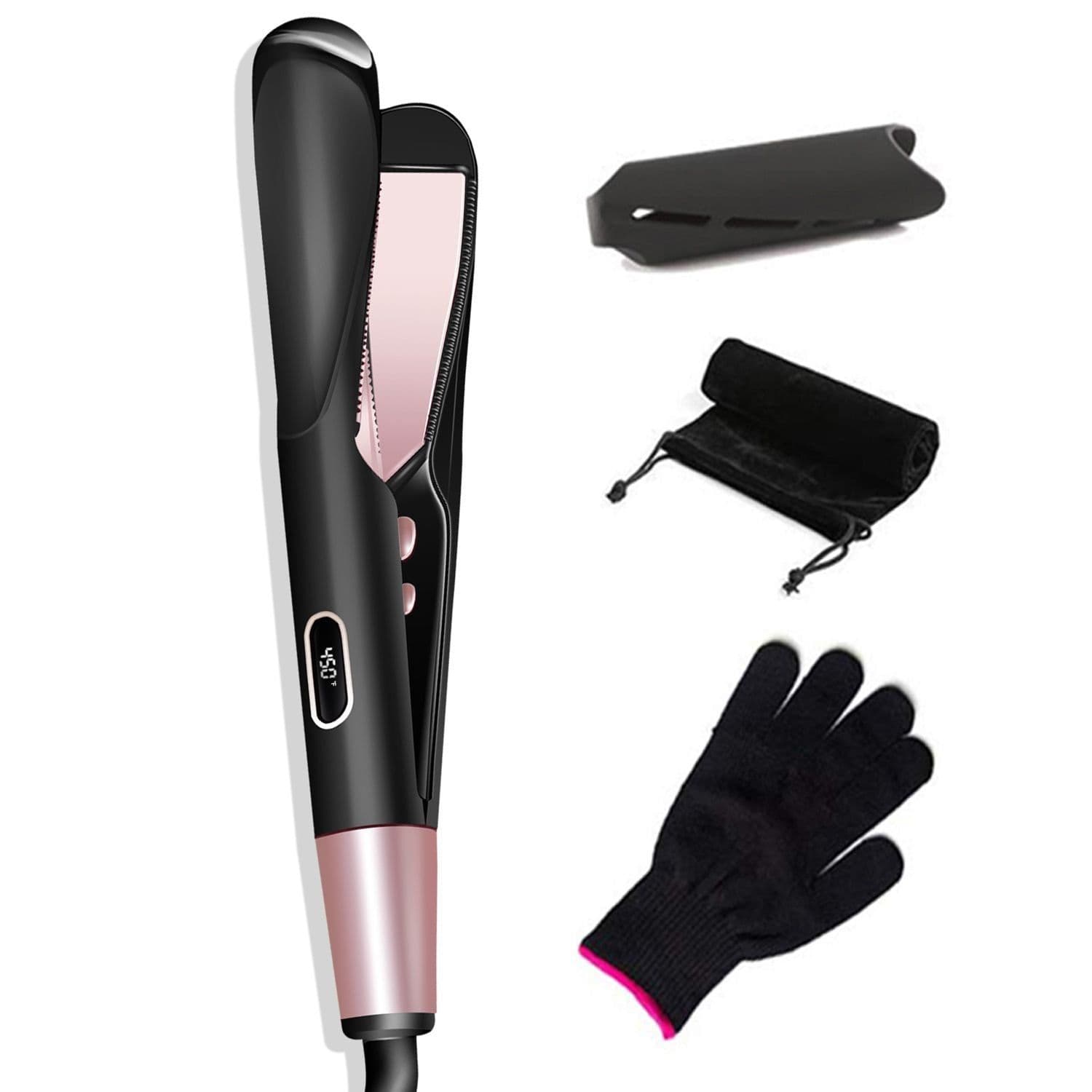 image-Cross-border Electric Hair Straightener Curler - Dual