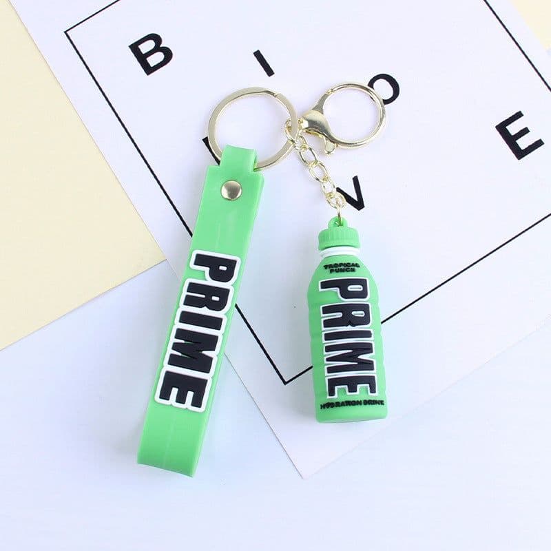 image-Cartoon Letter Keychain - Yellow PVC Doll Pendant