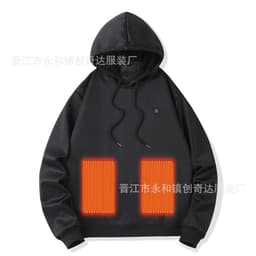 image-2023 Men's USB 5 Zone Heating Sweatshirt - Warm Outdoor Electric Hoodie
