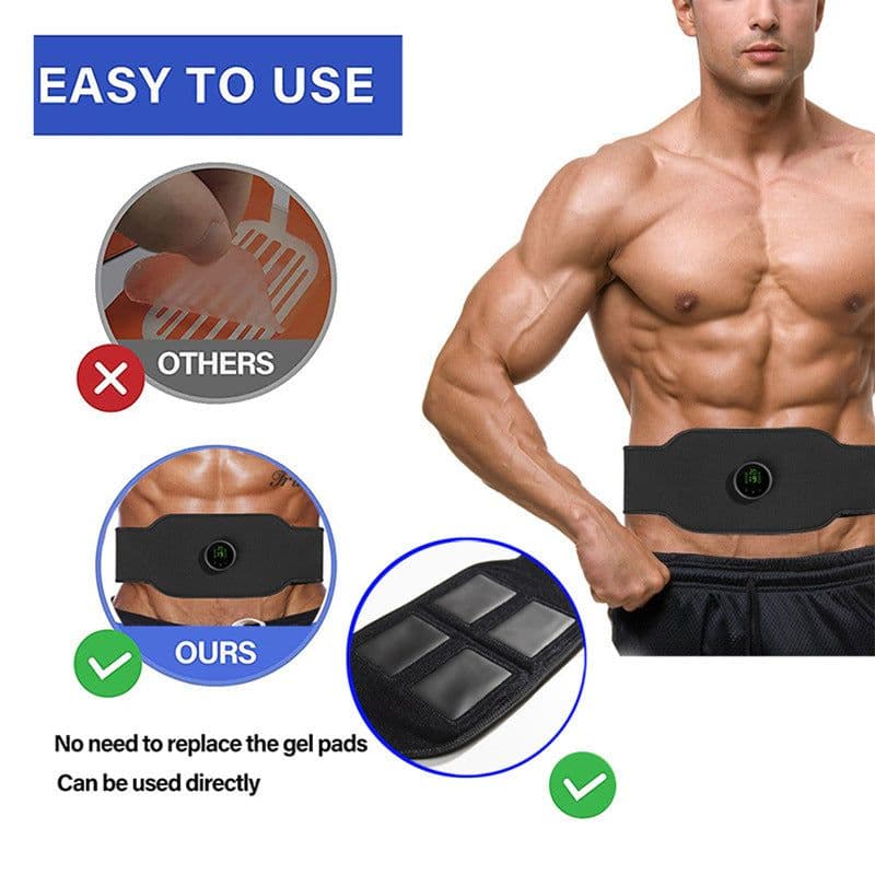 image-EMS Abdominal Muscle Stimulator Belt - Black