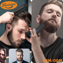 image-Men's Electric Beard Straightener Comb - USB Rechargeable