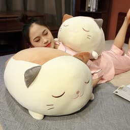 image-Japanese Lazy Cat Plush Toy - 70cm Cute Doll Pillow Gift for Adults