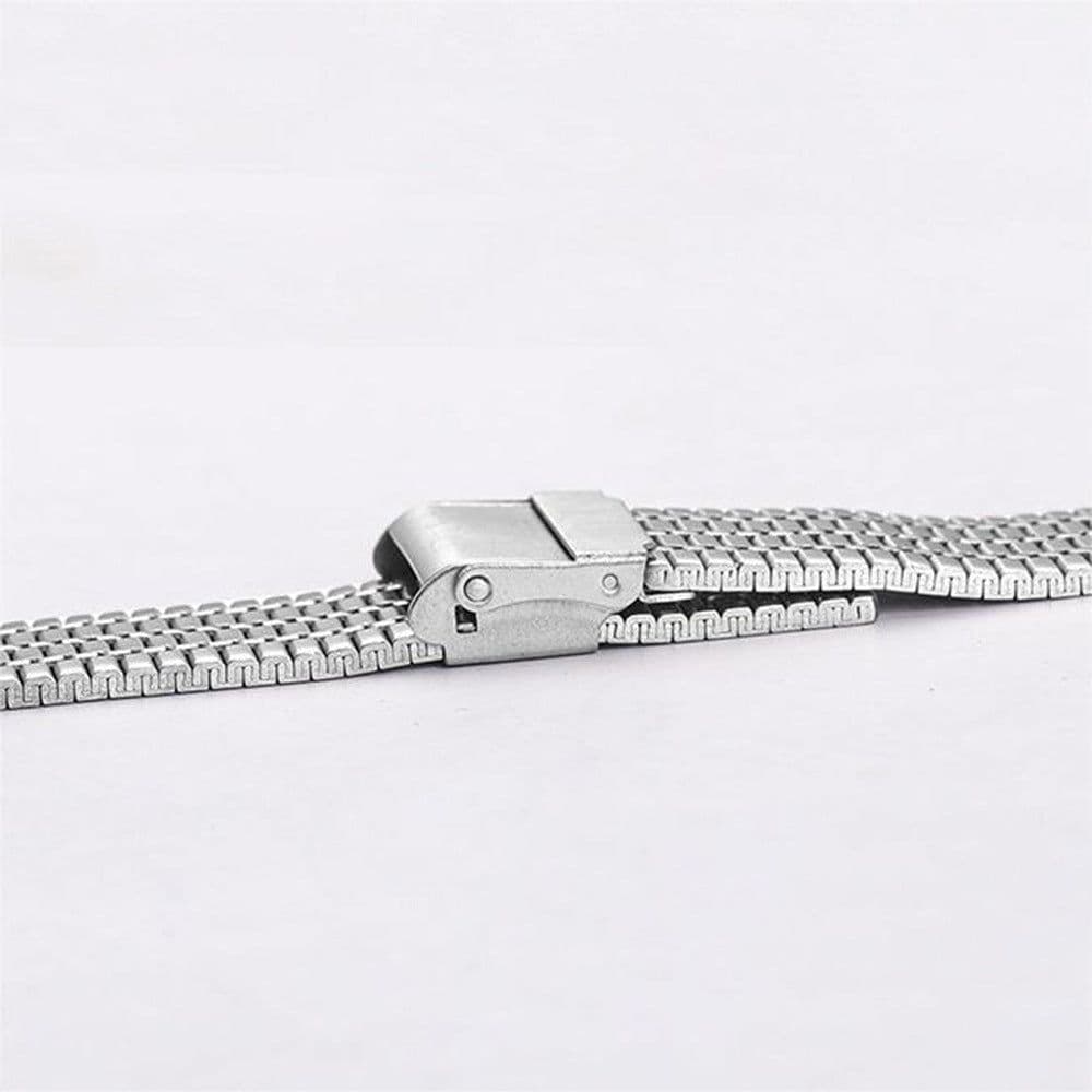 image-Apple Watch Metal Strap Fish Scale Seven Stainless Steel Double Safety Buckle