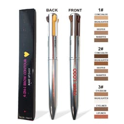 image-4-in-1 Eyebrow Pencil - 4 Colors Brown - Easy Contour