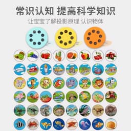 image-Cartoon Children's Projection Flashlight - Glow Toy