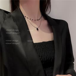 image-Rido Layered Black Diamond Necklace