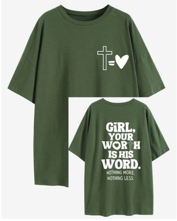 image-Cotton T-Shirt Women's Short Sleeve Brown XXL Loose