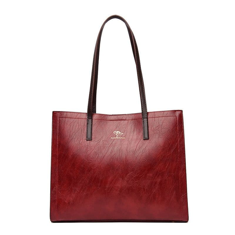 image-PU Tote Bag Women Blue European Retro