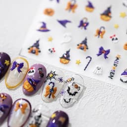 image-tensor Halloween Pumpkin Nail Stickers Diamond Series