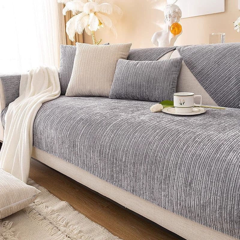 image-Hongyuan Fashion Chenille Sofa Cushion, Green, Universal Cover