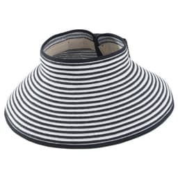image-Korean Striped Sun Hat, Straw, Child-Adjustable, Summer Sky Blue