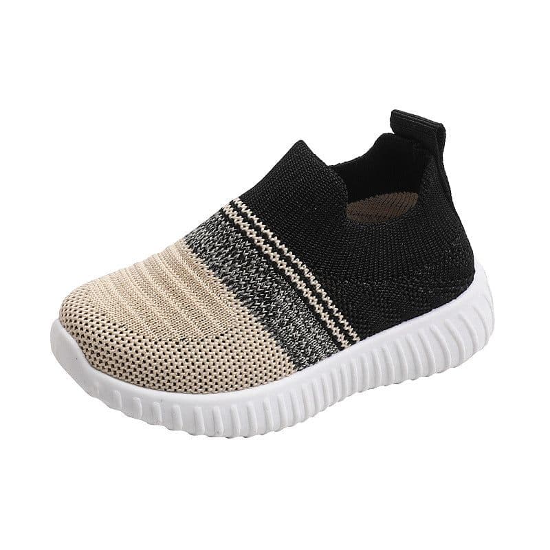 image-Children's Fly-Knit Shoes - Breathable Casual Striped