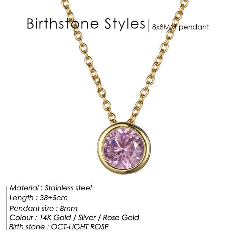 image-E-Manco Light Yellow Titanium Steel Necklace - Rose Gold Stainless Steel Cross Chain