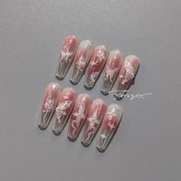 image-Iron element butterfly 5D nail stickers - diamond