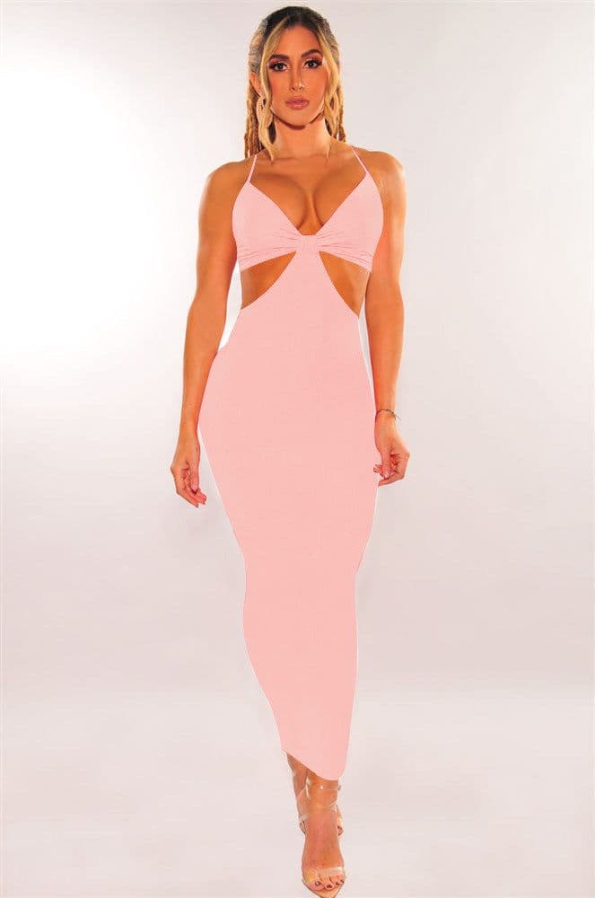 image-Amazon ebay European and American cross-border women's irregular long skirt suspenders backless sexy prom bandage nightclub skirt